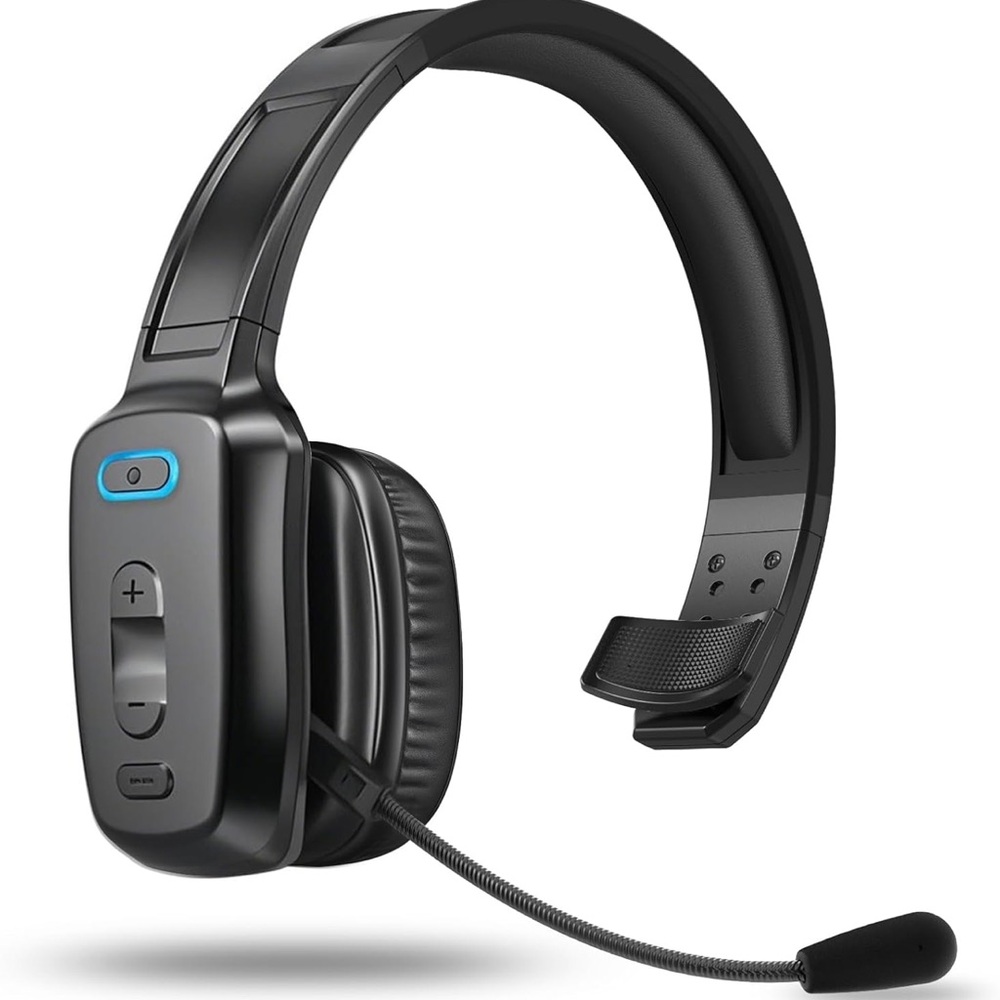 Black Wireless Headset with Microphone